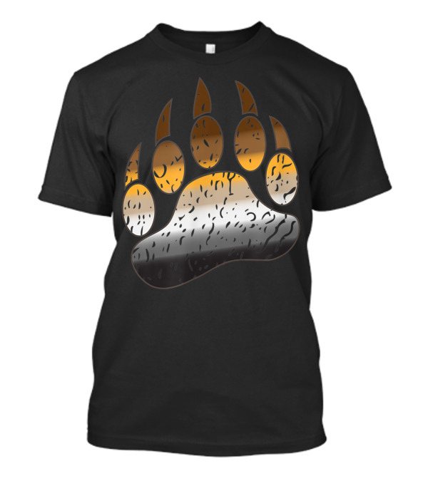 Gay Bear Paw Pride Flag T-Shirt