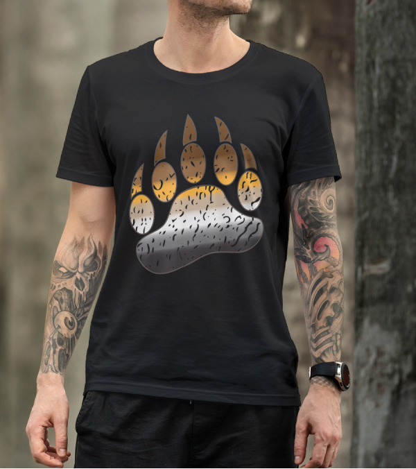 Gay Bear Paw Pride Flag T-Shirt