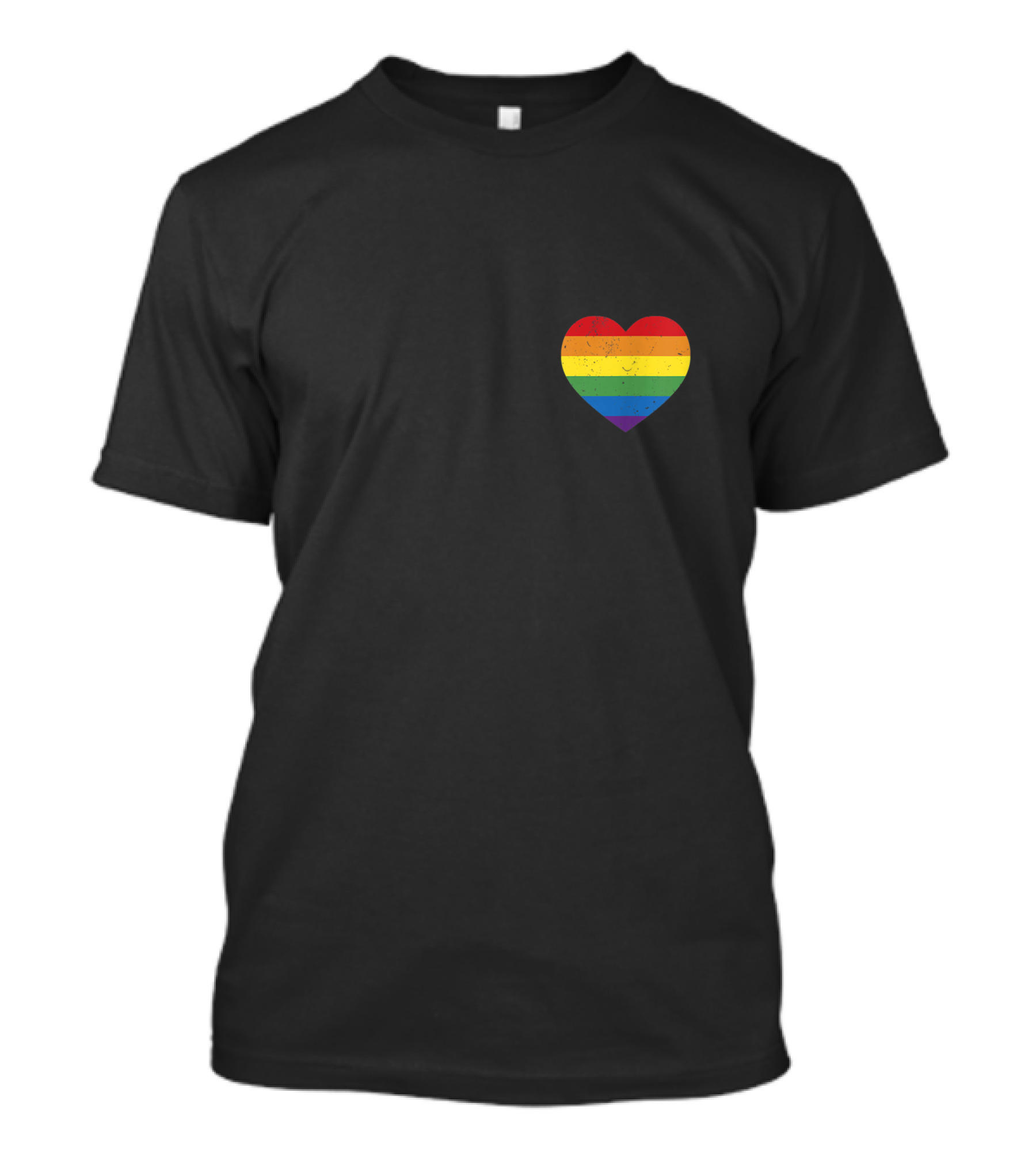 Gay Pride Rainbow Heart Flag Perfect Pride Festival T-Shirt