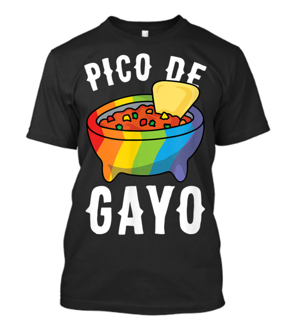 Pico De Gayo Rainbow Bowl Gay Pride T-Shirt