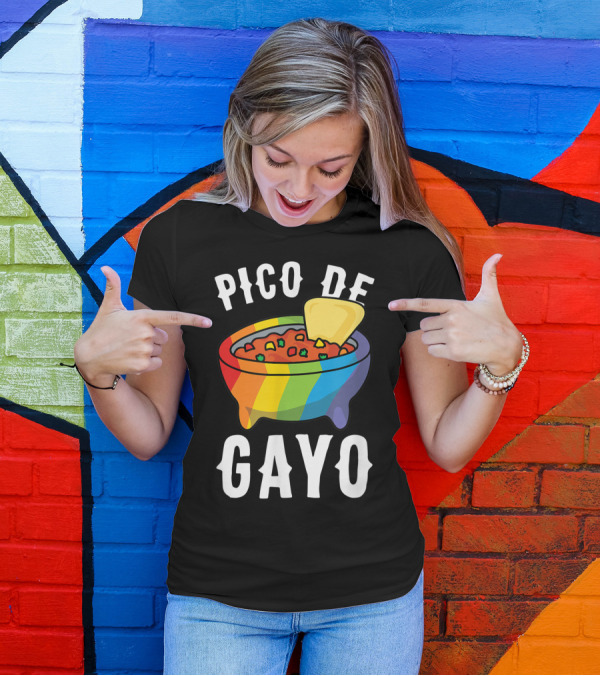 Pico De Gayo Rainbow Bowl Gay Pride T-Shirt