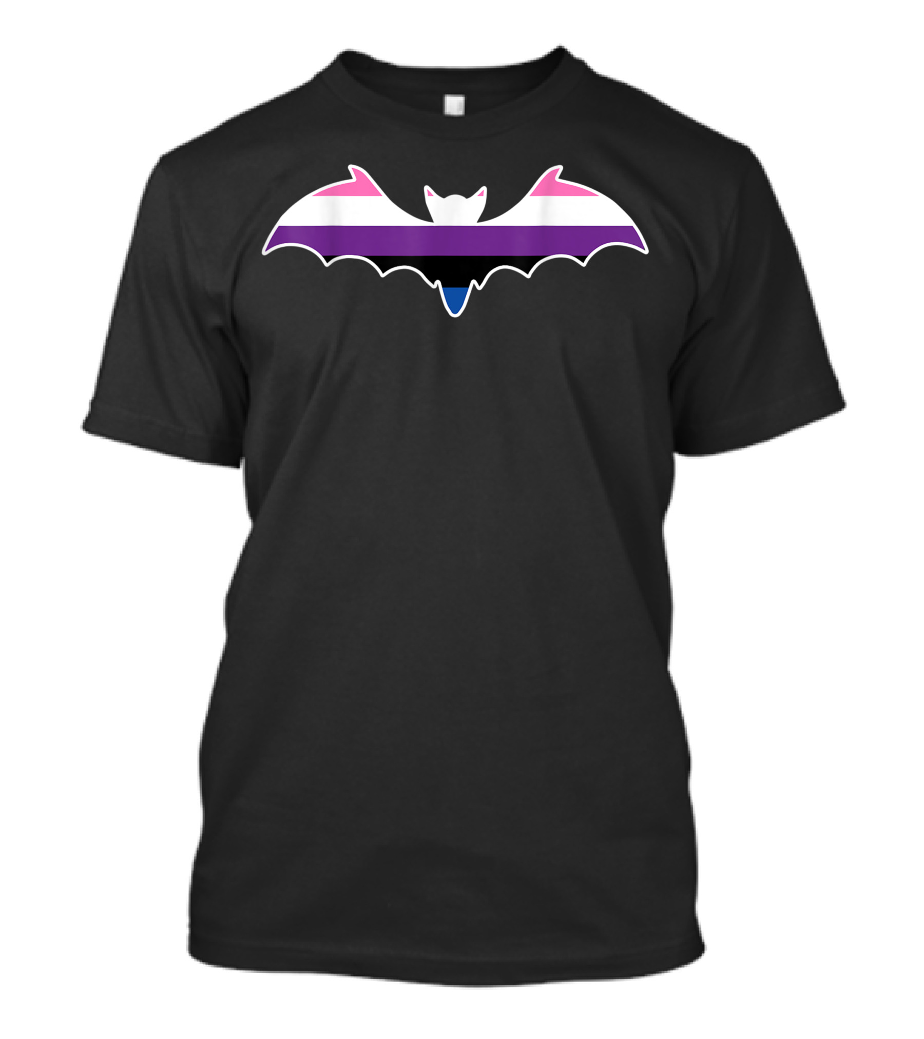 Genderfluid Pride Bat Costume Easy Animal Flag T-Shirt