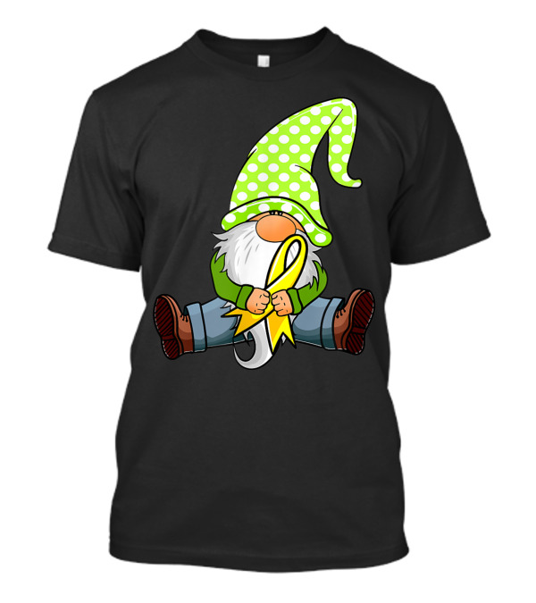 Gnome With Yellow Ribbon Support Our Troops Gnome Dressed In Polka Dot Hat T-Shirt