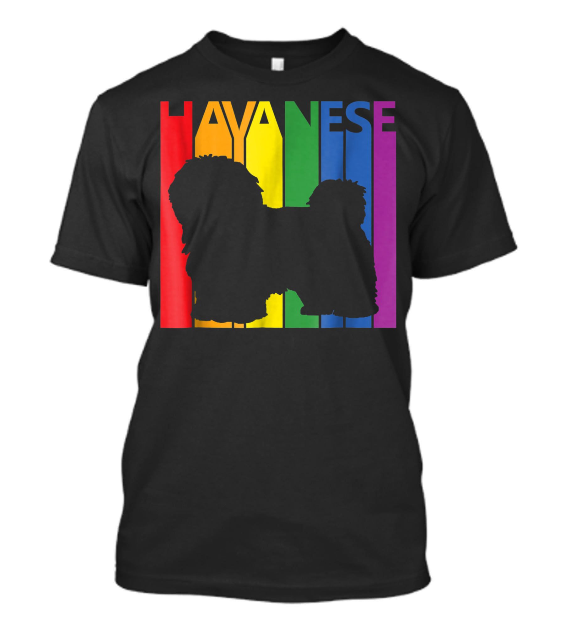 Havanese Rainbow Silhouette Pride T-Shirt