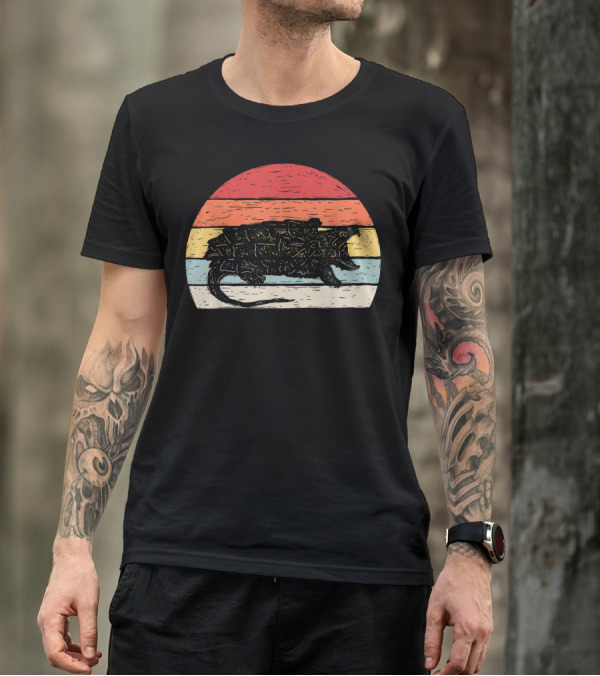 Retro Sunset Vintage Snapping Turtle T-Shirt
