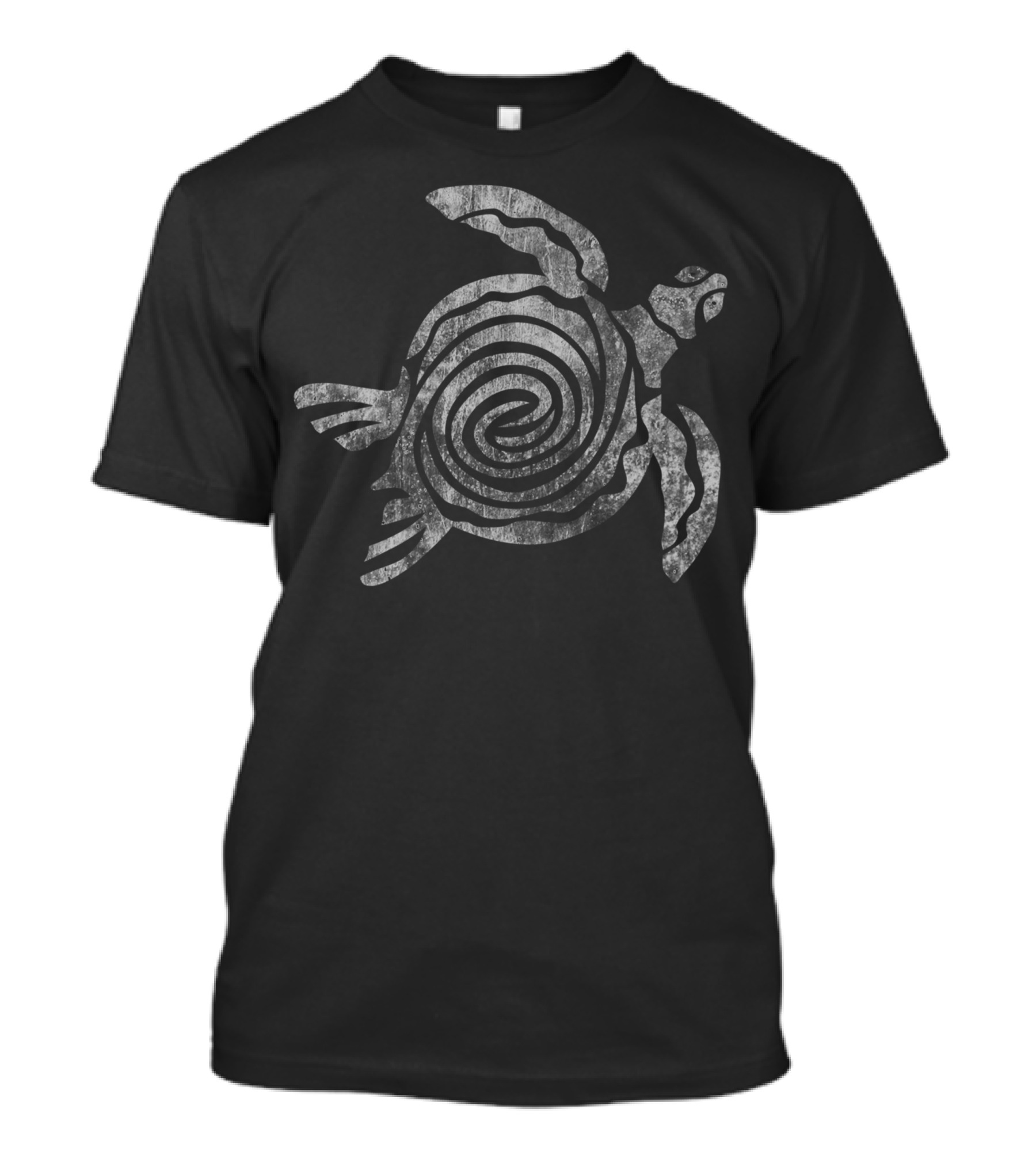 Weathered Spiral Sea Turtle Rustic T-Shirt