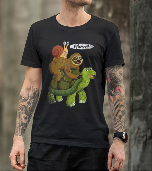 Wheee Snail Sloth Turtle Ride 0Y T-Shirt