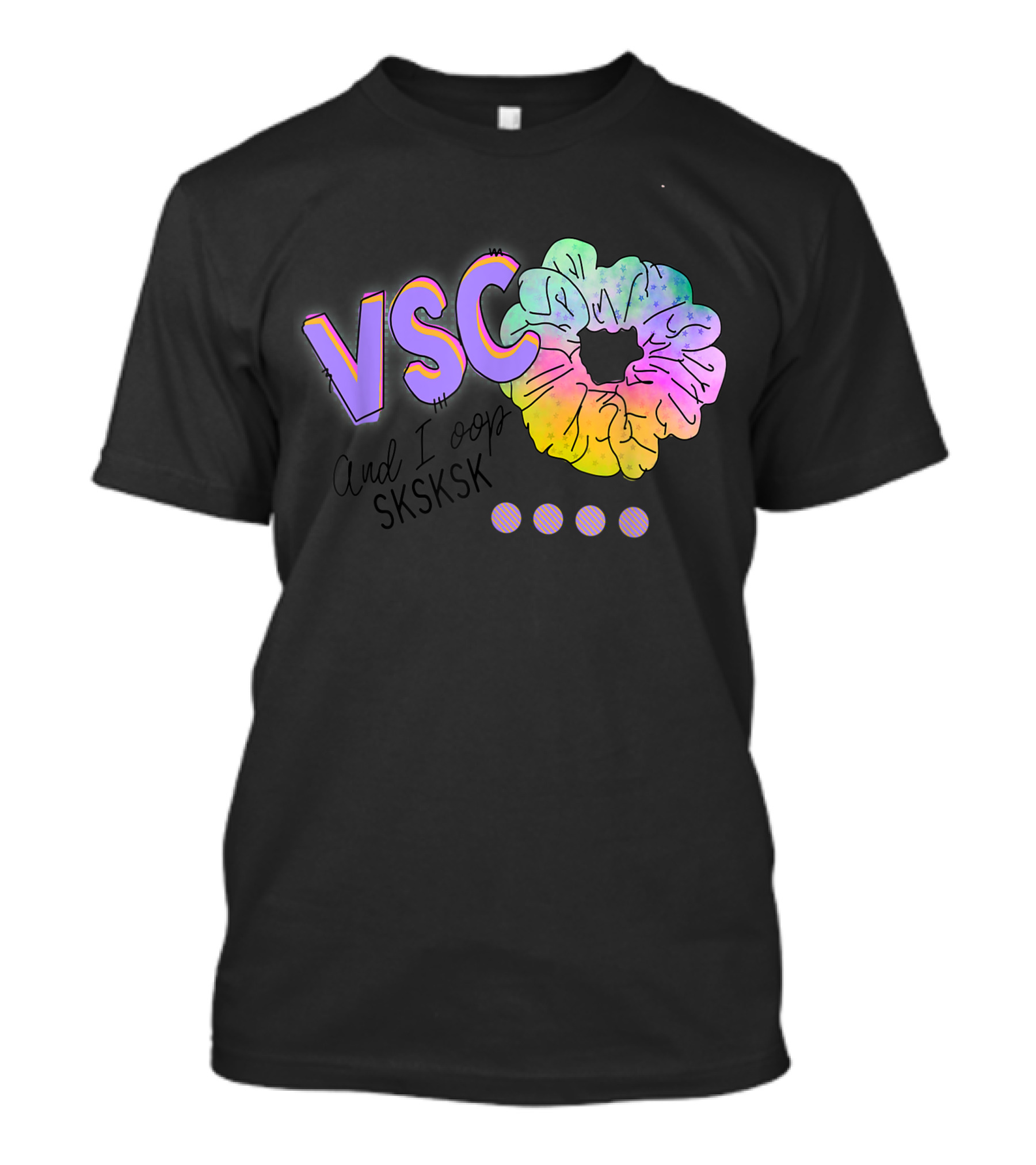VSCO And I Oop Sksksk Rainbow Scrunchie Aesthetic T-Shirt