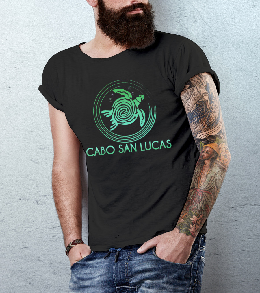 Cabo San Lucas Spiral Tribal Turtle T-Shirt