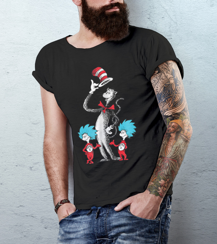 Dr Seuss The Cat And Things Thing 1 Thing 2 Hi T-Shirt