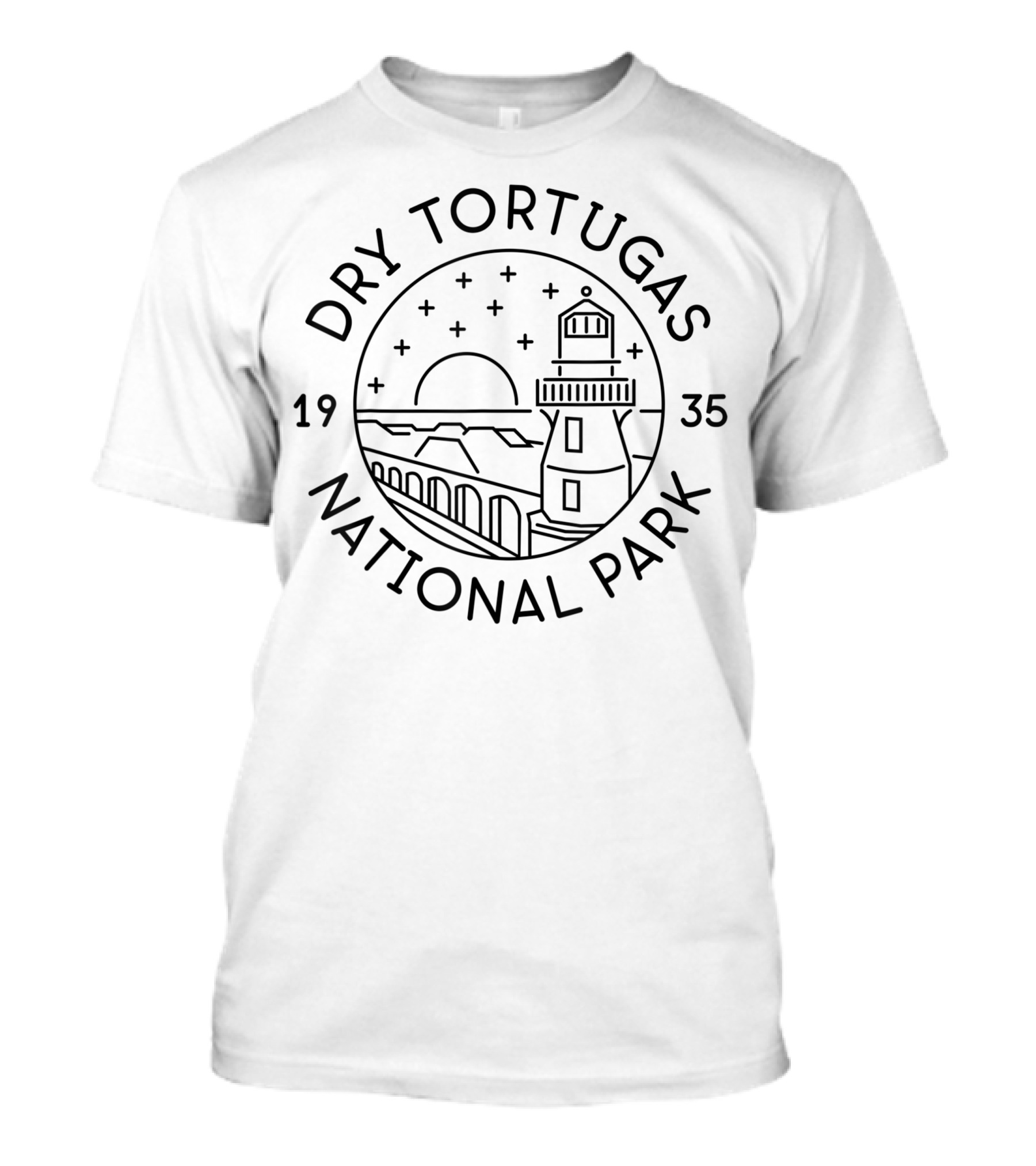 Dry Tortugas National Park 1935 Lighthouse Sunset Florida T-Shirt