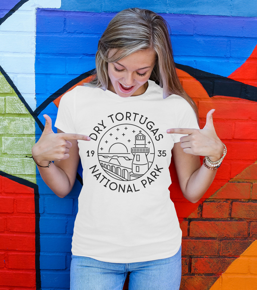 Dry Tortugas National Park 1935 Lighthouse Sunset Florida T-Shirt