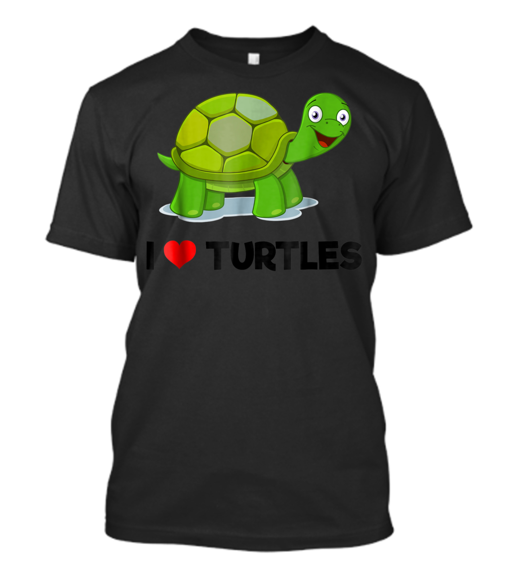 I Love Turtles Heart I Love Turtles T-Shirt