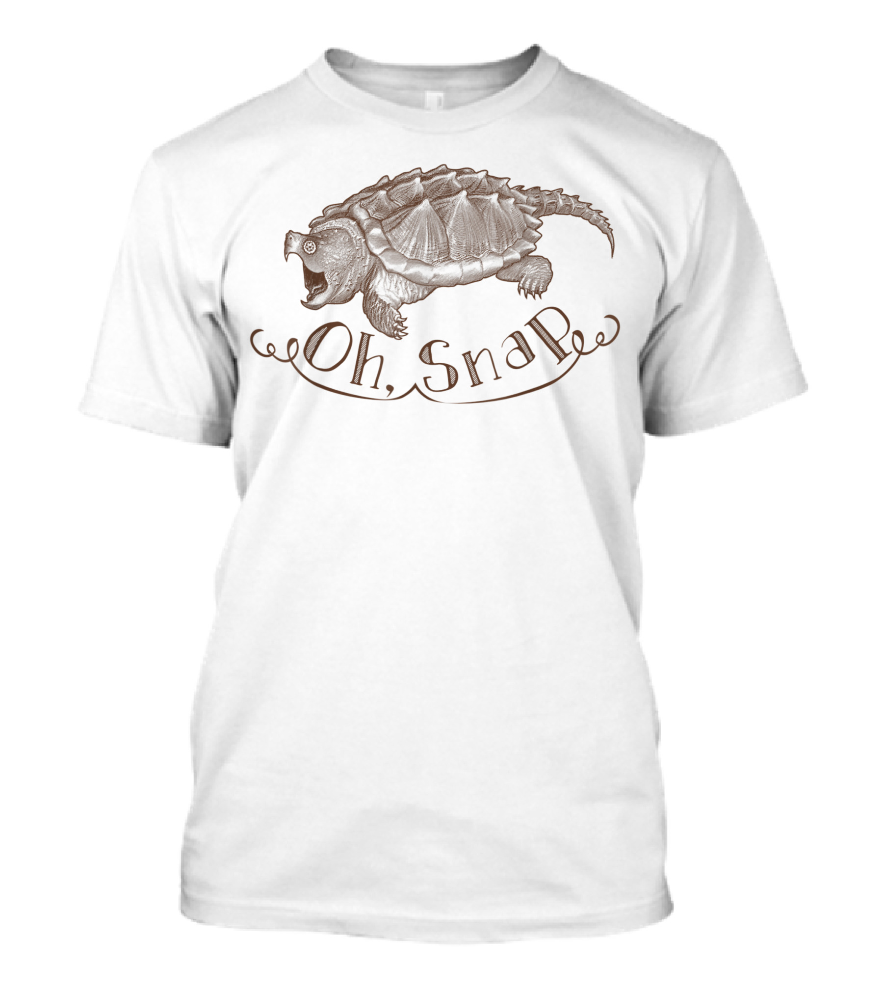 Oh Snap Snapping Turtle Text T-Shirt
