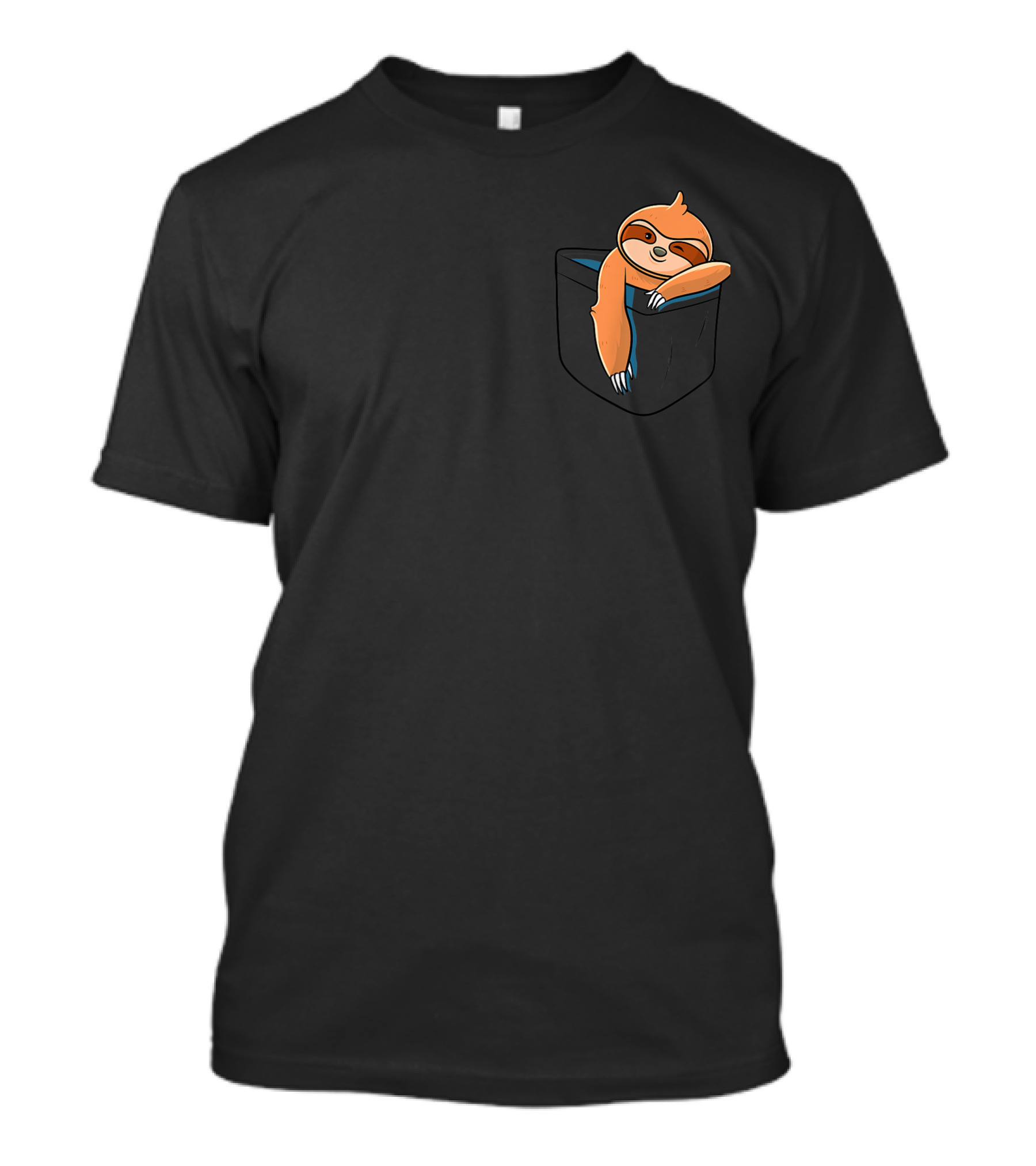 Sloth Relaxing In Pocket T-Shirt