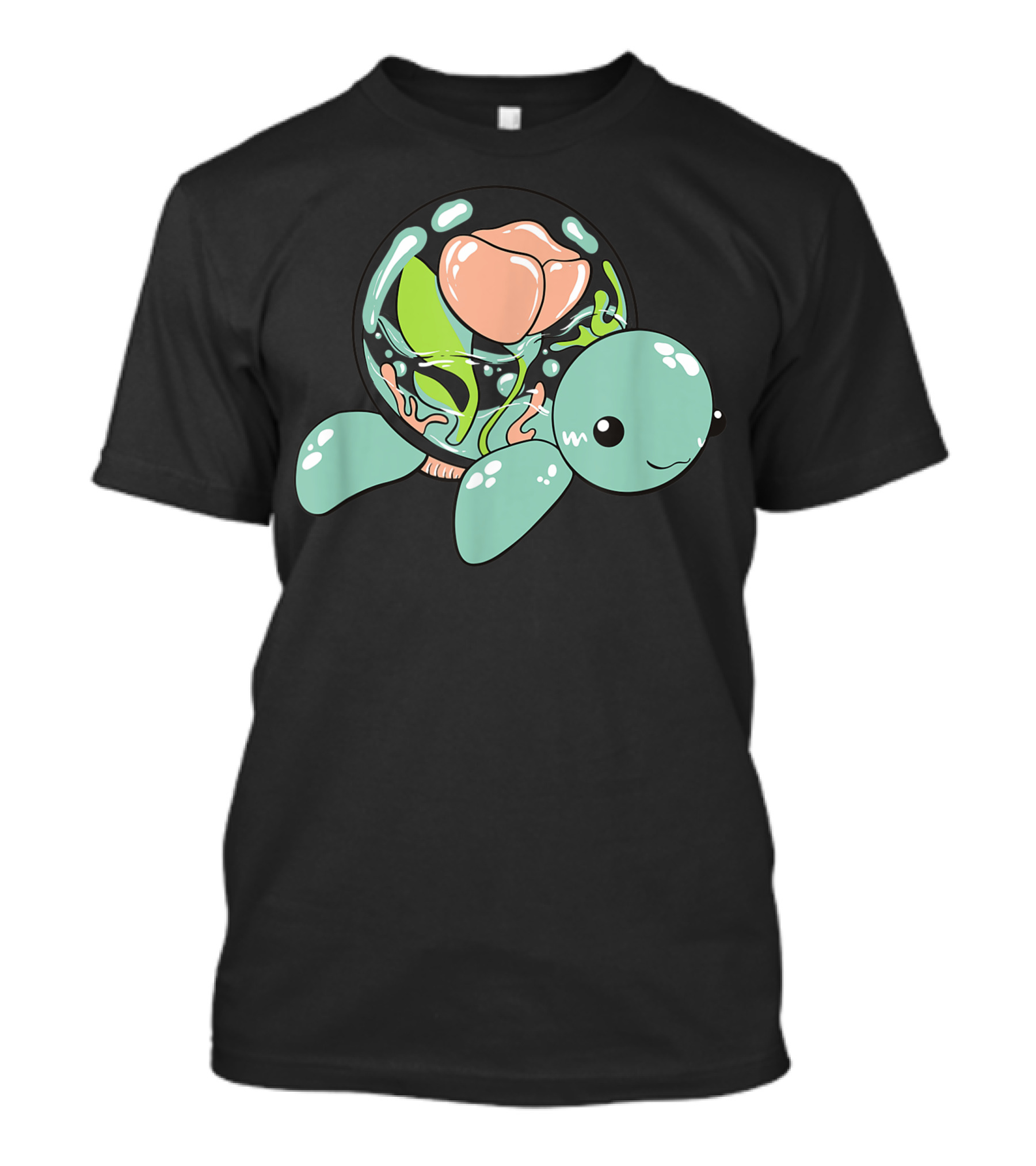 Kawaii Turtle Terrarium Flower Harajuku Fairy Kei Aesthetic T-Shirt