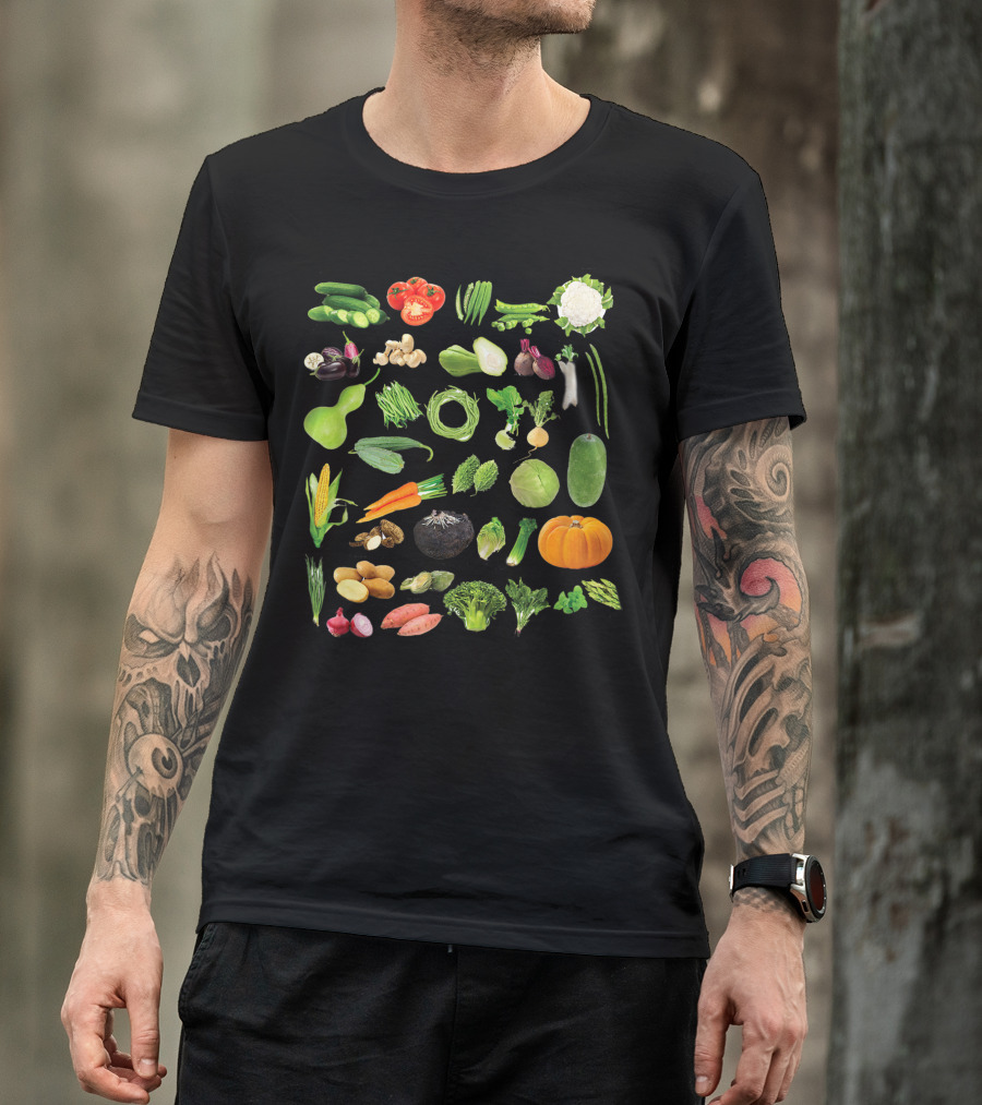 All Kind Of Vegetables Veggies Salad Collage T-Shirt