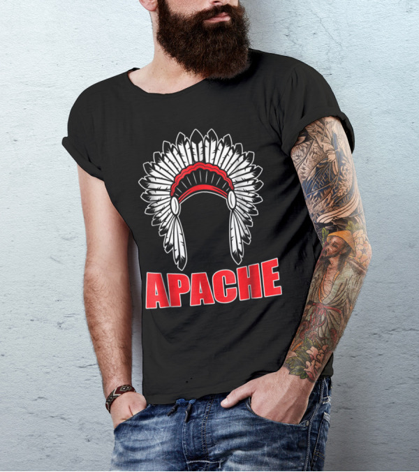 Apache Native American Indian Tribe Headdress T-Shirt
