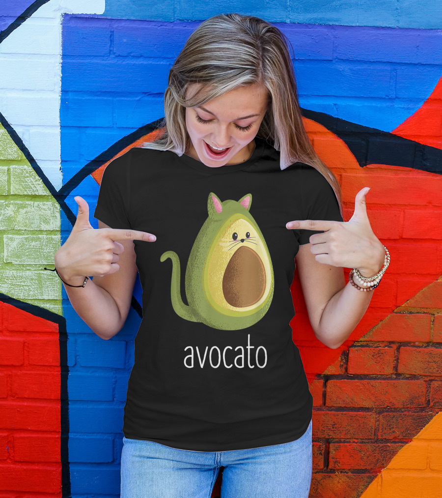 Avocato Avocado Cat For Cats Lover T-Shirt