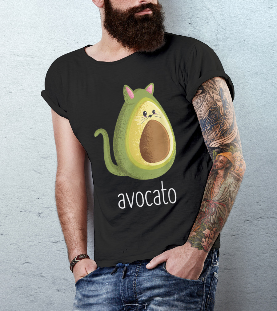 Avocato Avocado Cat For Cats Lover T-Shirt