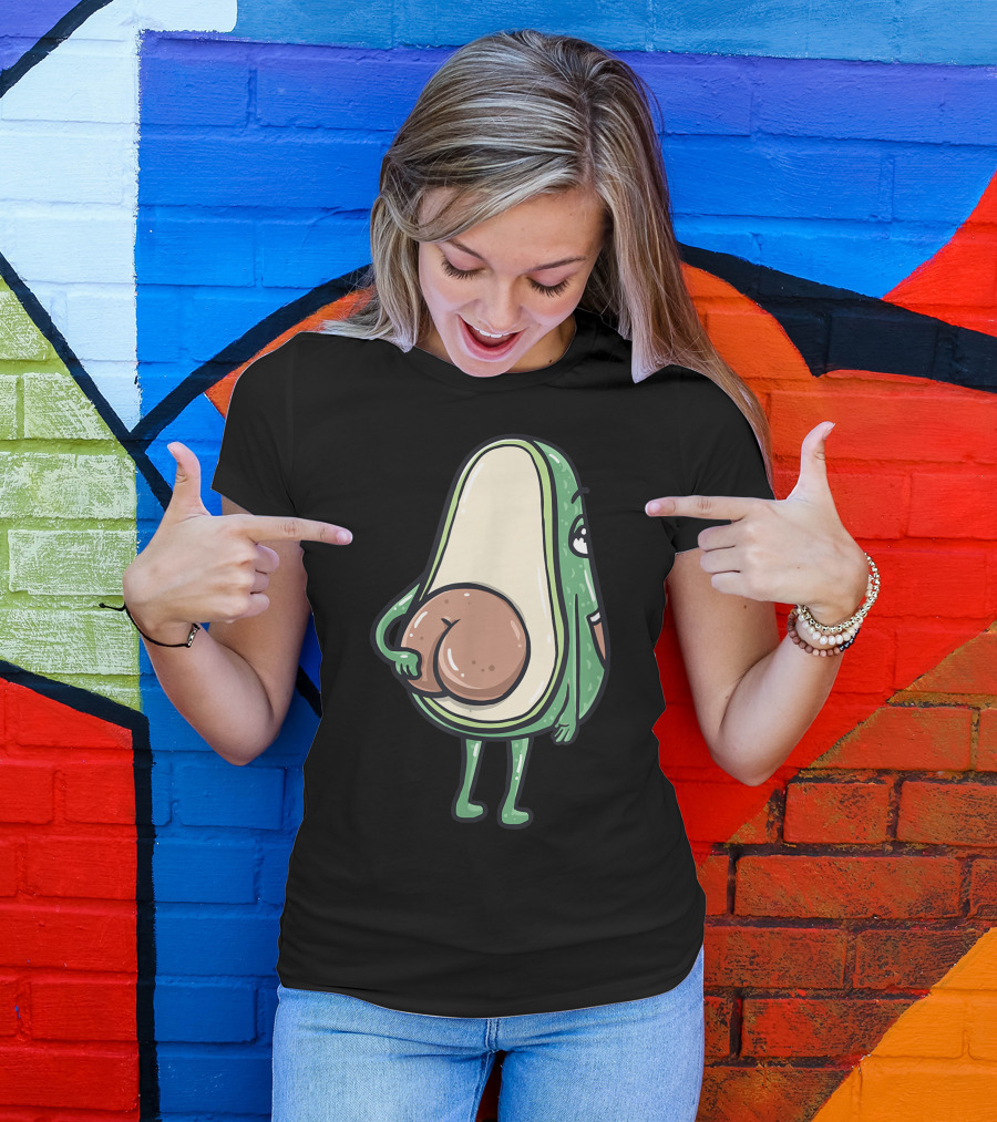 Avocado Butt Cute Vegan Character T-Shirt