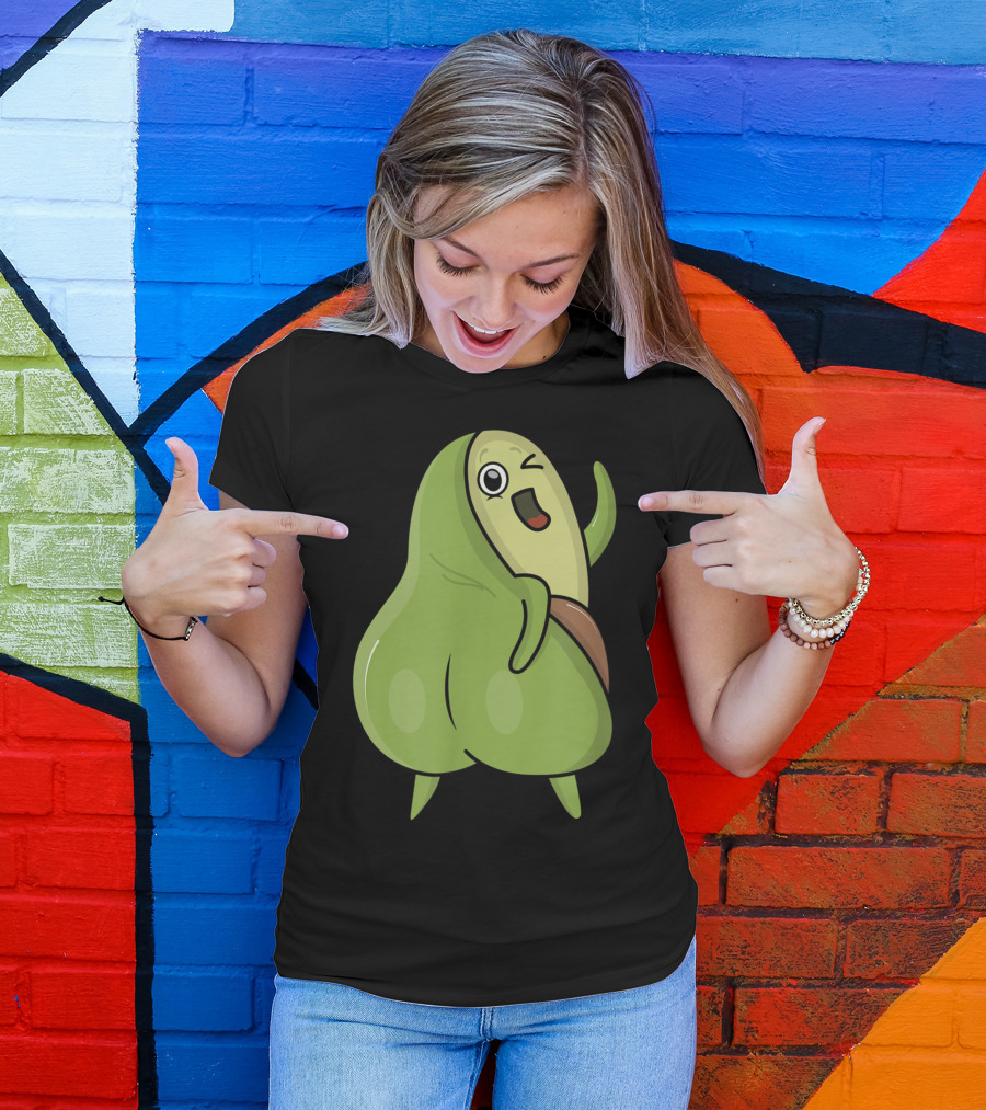 Avocado Butt Cute Vegan Outfit Funny Avocado Lover T-Shirt