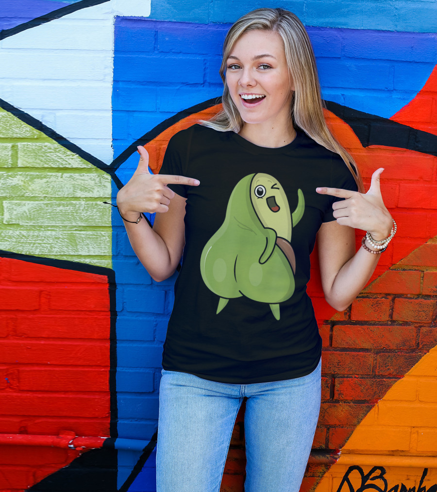 Avocado Butt Cute Vegan Outfit Funny Avocado Lover T-Shirt