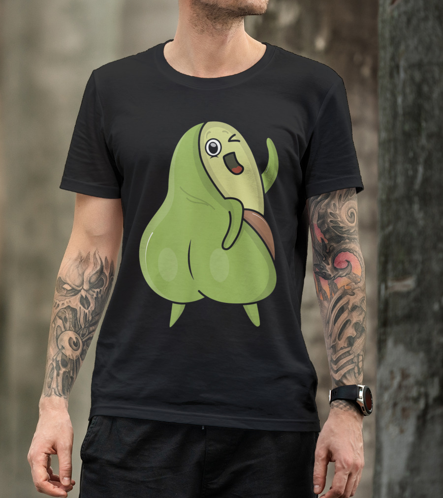 Avocado Butt Cute Vegan Outfit Funny Avocado Lover T-Shirt