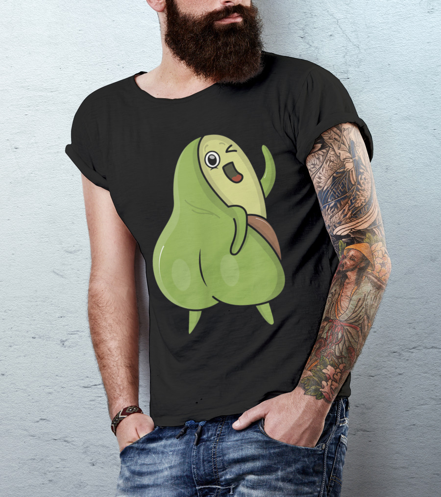 Avocado Butt Cute Vegan Outfit Funny Avocado Lover T-Shirt