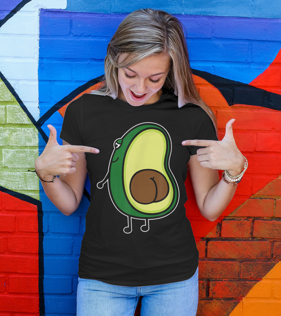 Avocado Butt With Cartoon Pit T-Shirt