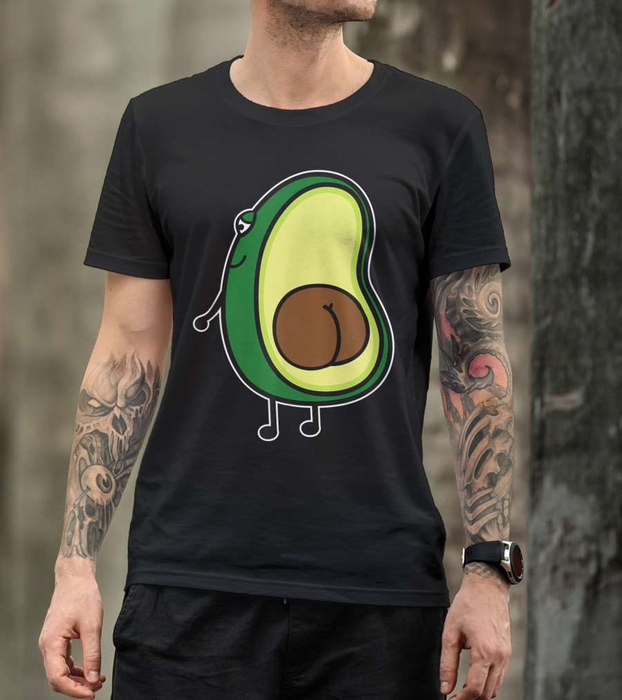 Avocado Butt With Cartoon Pit T-Shirt