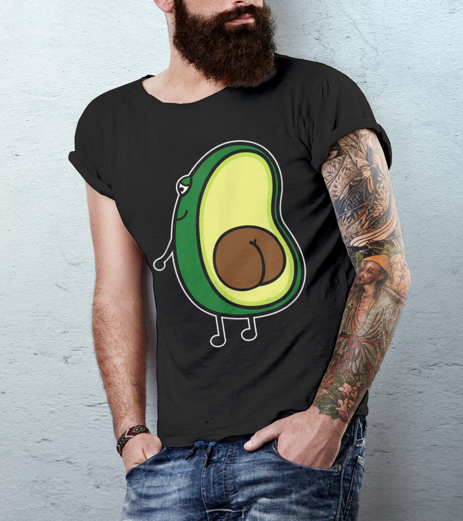 Avocado Butt With Cartoon Pit T-Shirt