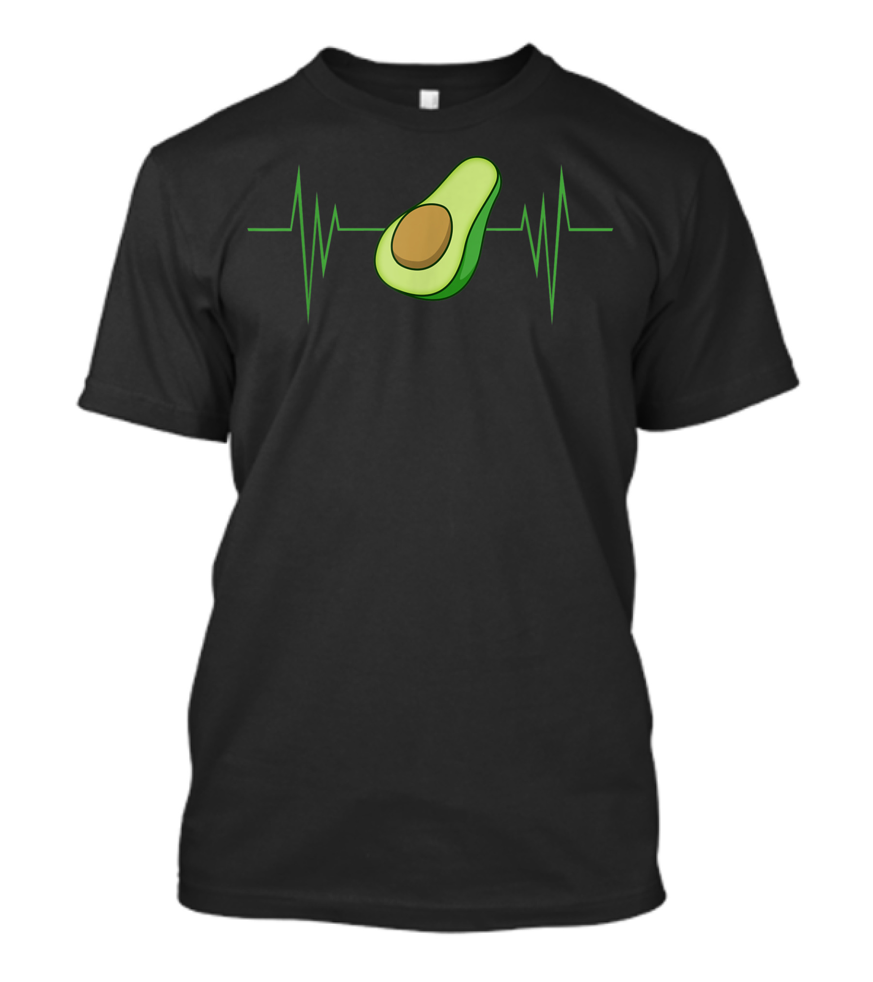 Avocado Heartbeat Vegan Avocado Rhythm T-Shirt