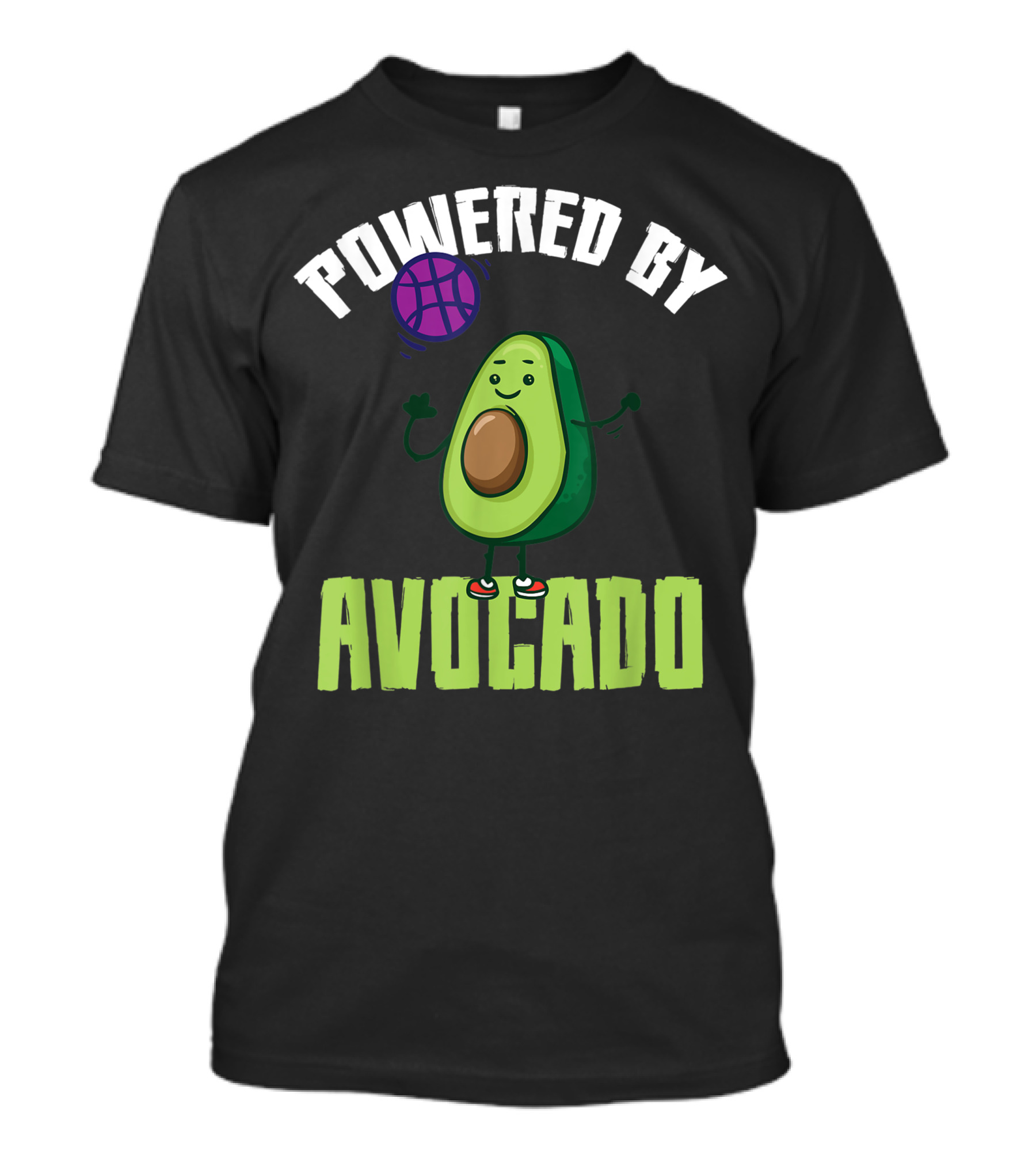 Powered By Avocado Volleyball Vegan Player T-Shirt