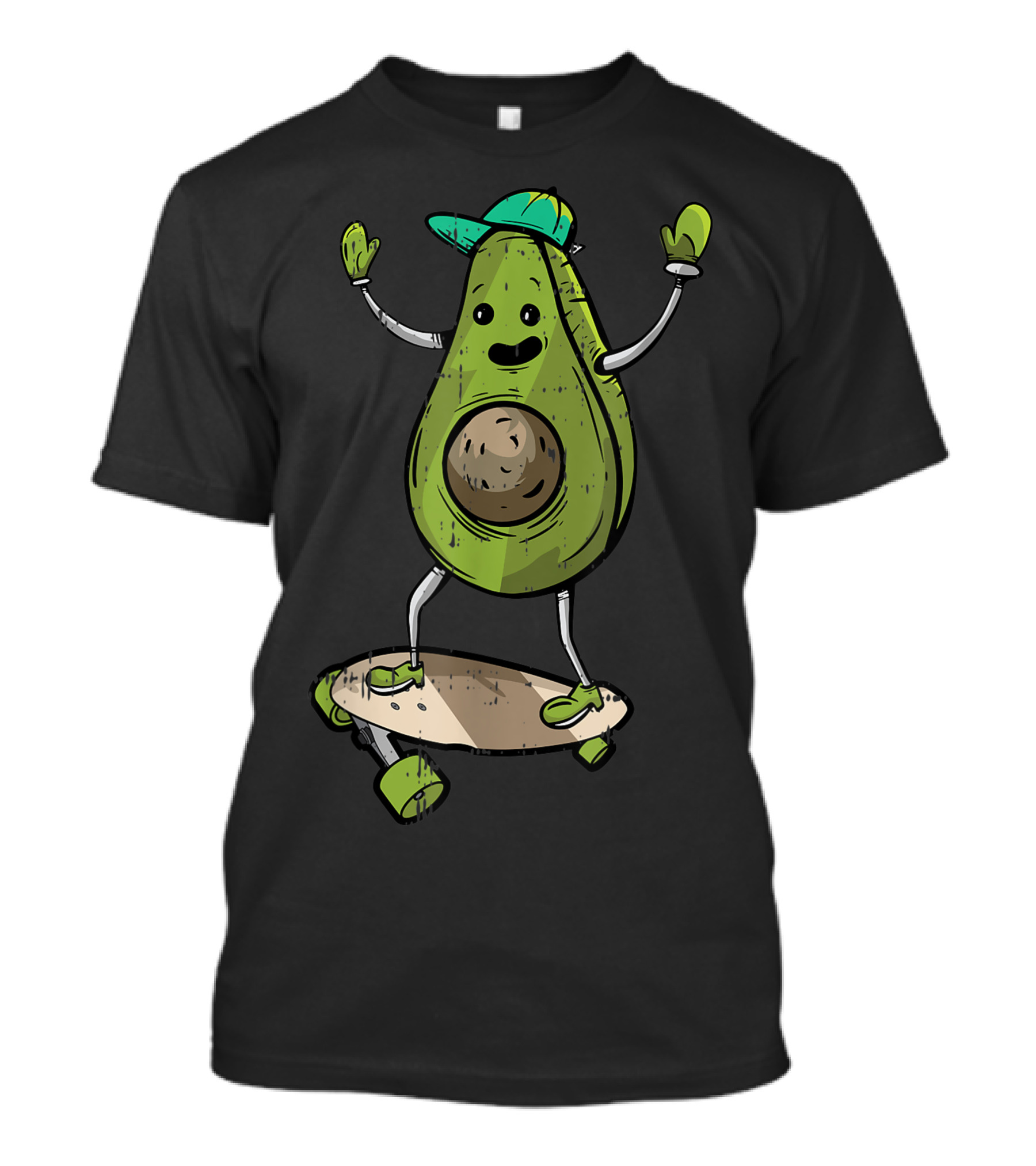 Avocado Skateboard Skater Summer Food Lover T-Shirt