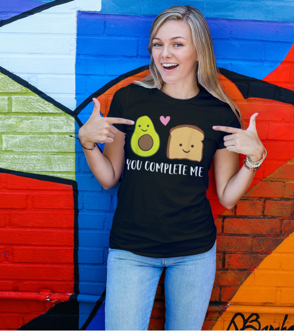 You Complete Me Avocado Toast Valentine's Day T-Shirt