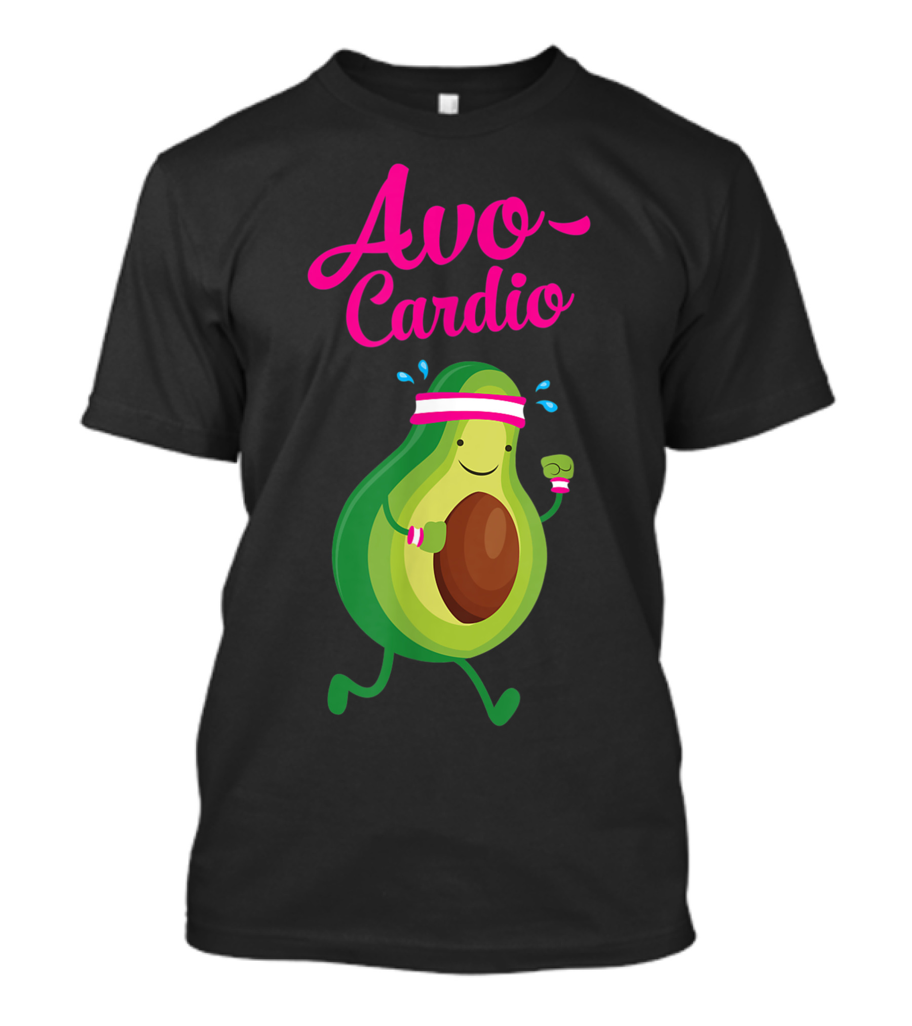 Avo-Cardio Avocado Running Gym Pun T-Shirt