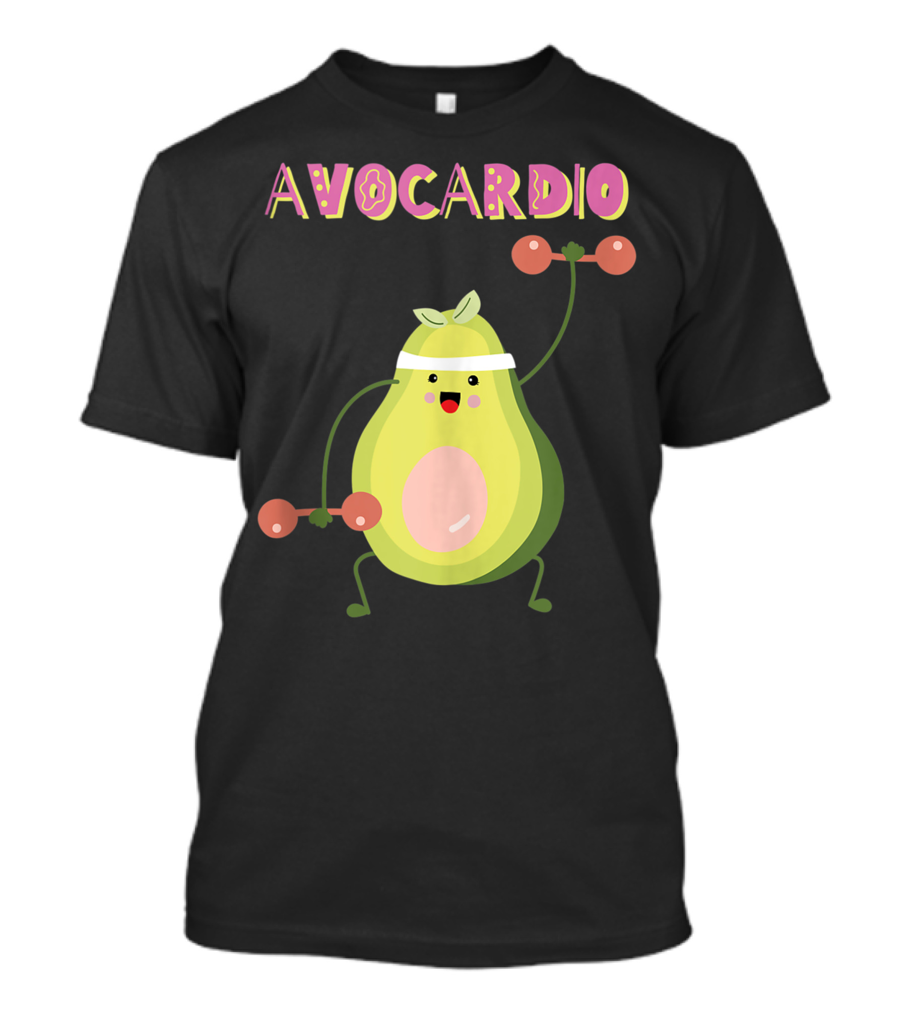 Avocardio Avocado Fitness Workout Avo Cardio Exercise Kg Weightlifting T-Shirt