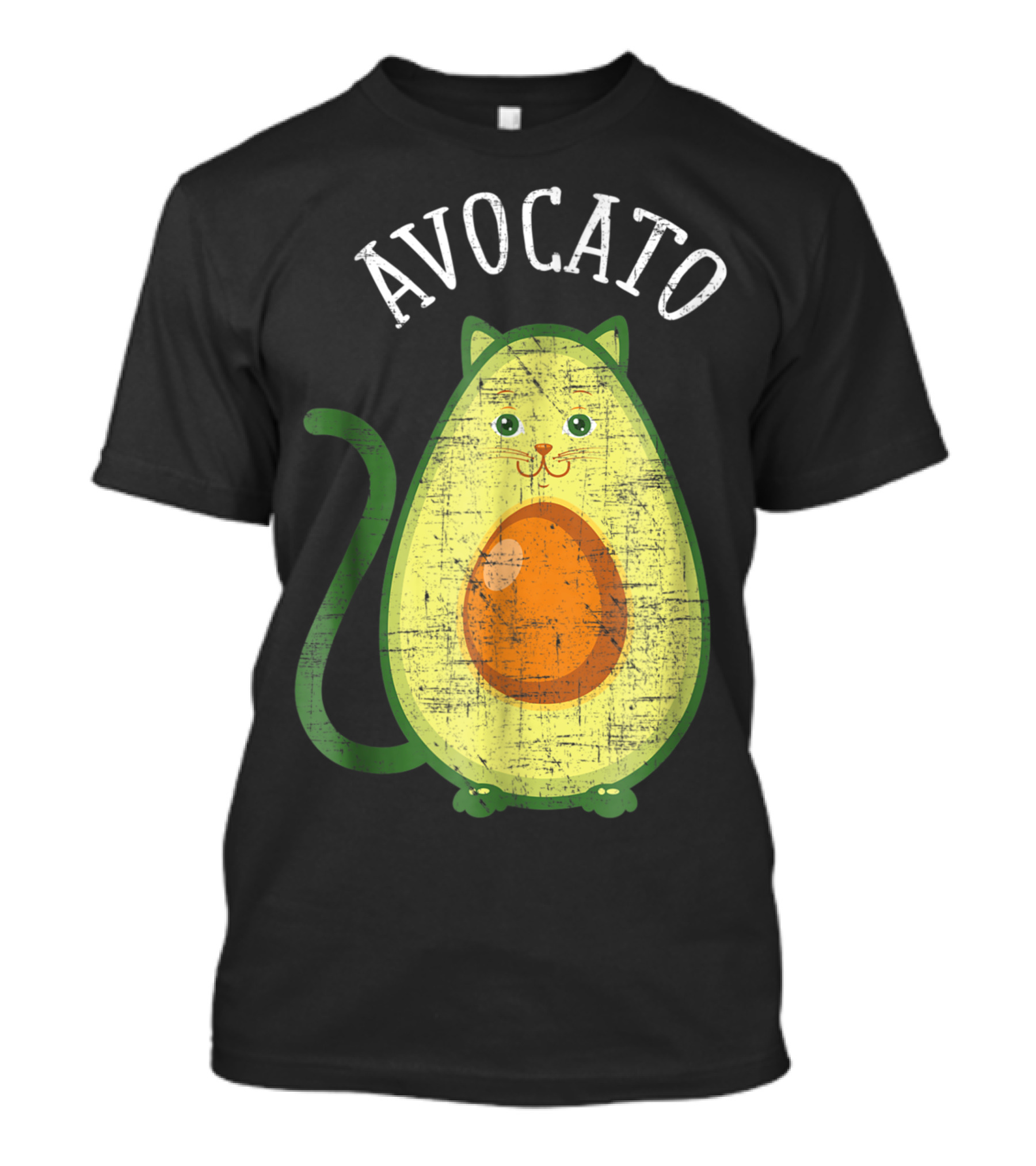 Avocato Adorable Cat Avocado Mashup T-Shirt