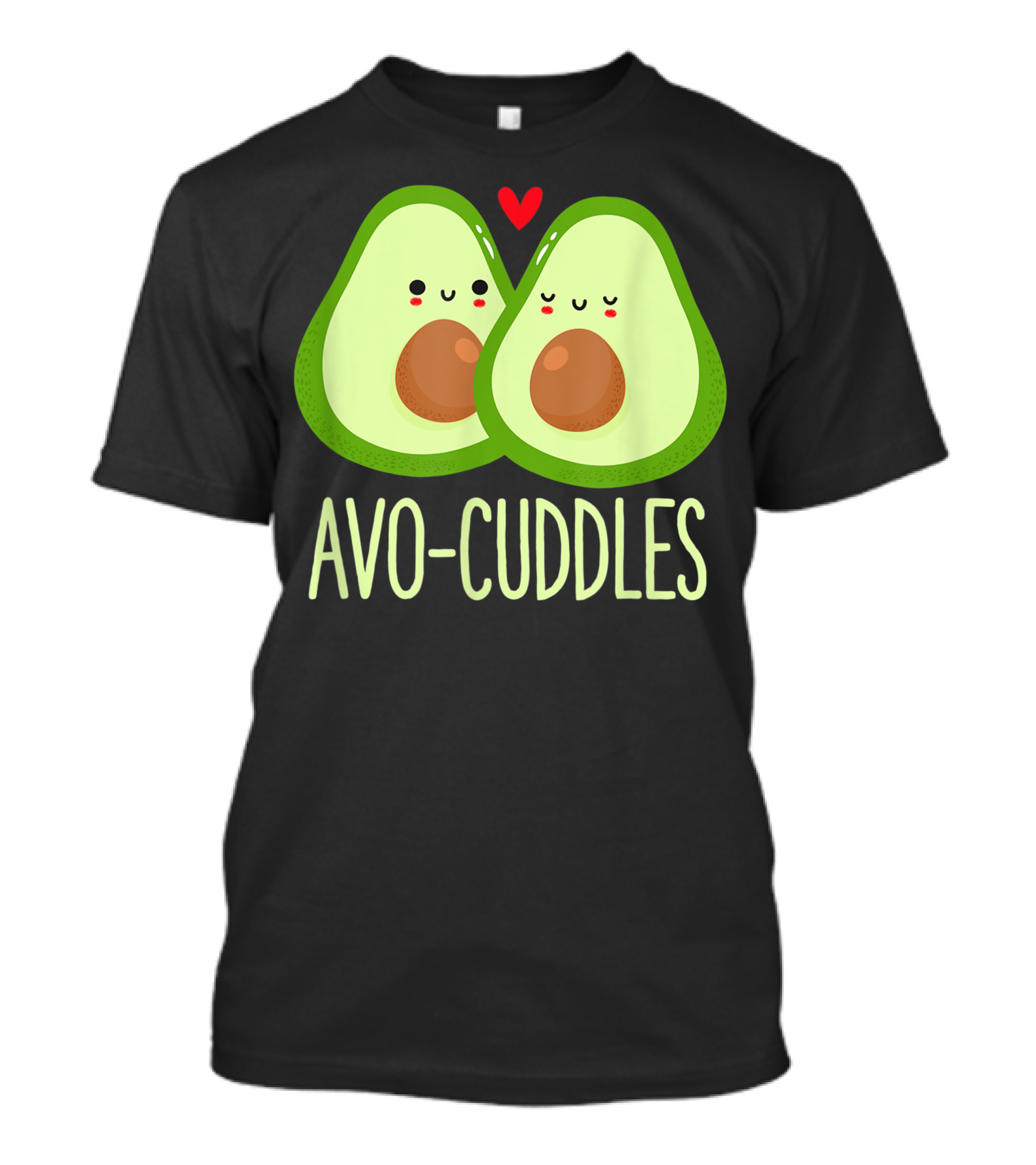 Avo-Cuddles Avocado Vegan Couple Cute Kawaii Valentine's Day T-Shirt