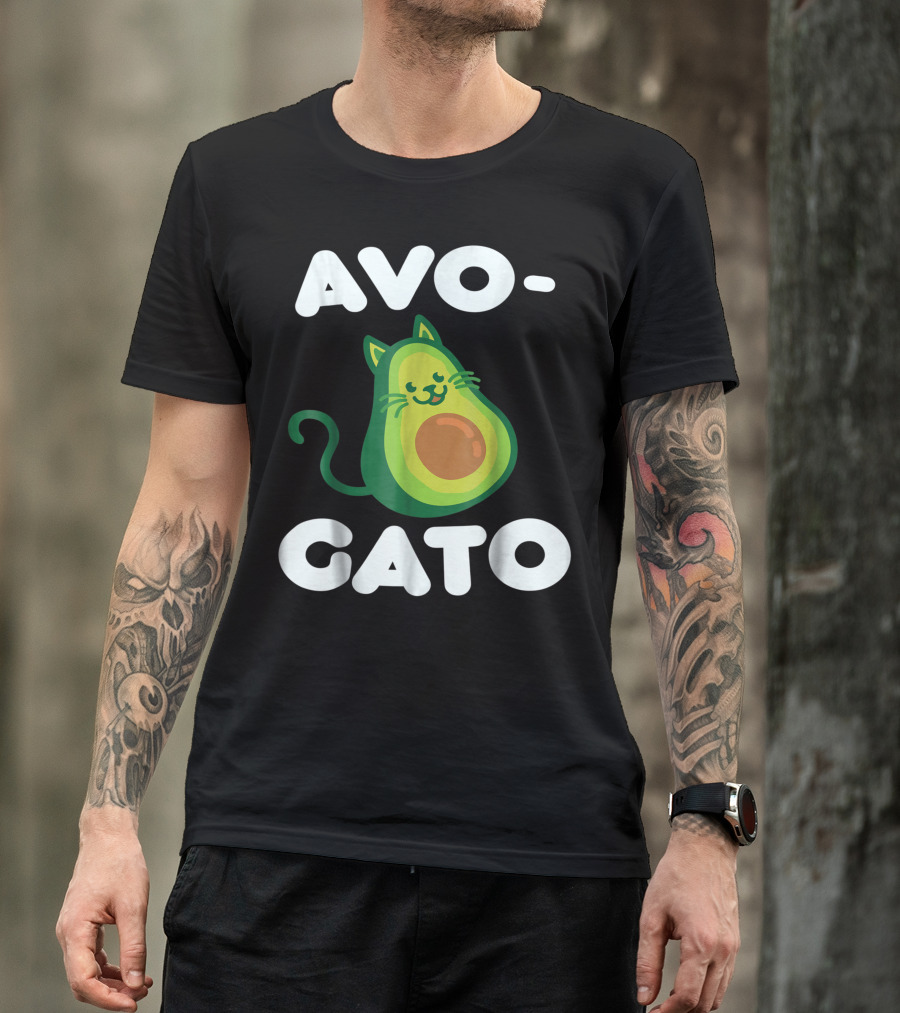 Avogato Avocado Cat Cuteness Purrfect Fusion T-Shirt