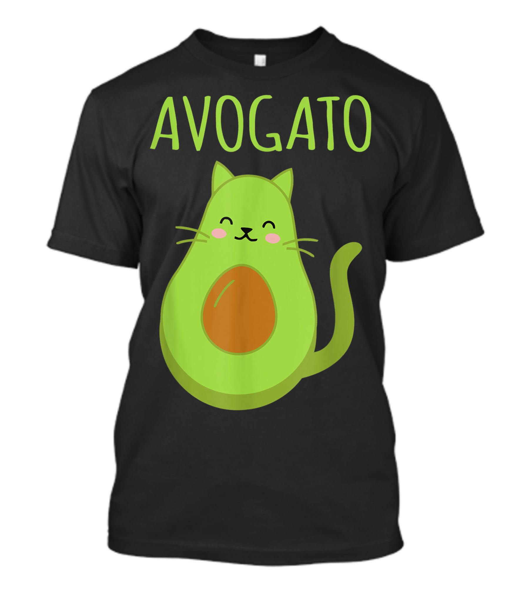 Avogato Cat Avocado Cute Kawaii T-Shirt