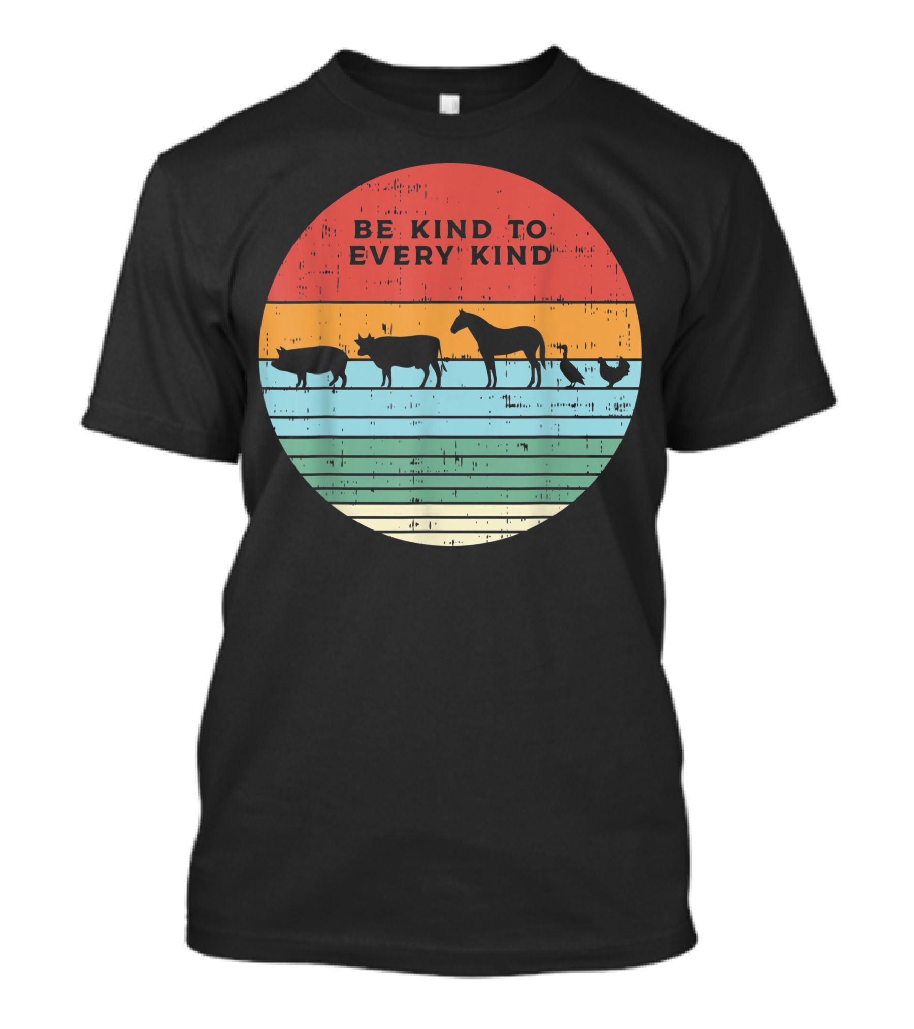 Be Kind To Every Kind Farm Animals Vegan Vegetarian T-Shirt