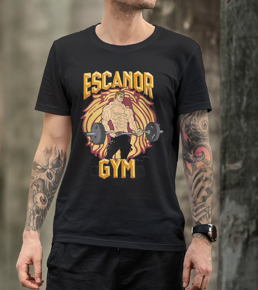 Escanor Gym Bodybuilding Pride With Weightlifting Iconic Figure T-Shirt