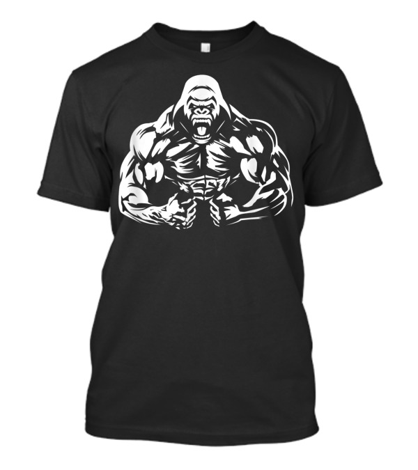 Bodybuilding Gorilla Ready For Gym Workout Power Challenge T-Shirt