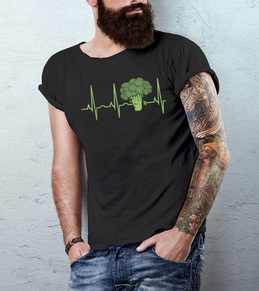 Broccoli Heartbeat Best Broccoli Lover T-Shirt