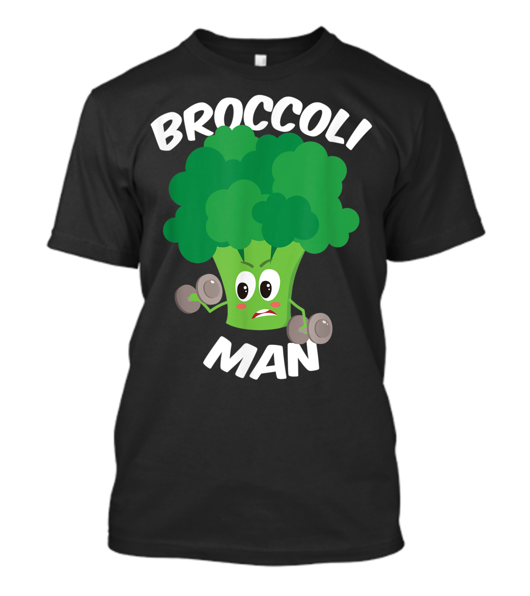 Broccoli Man Fitness Cartoon Vegetables T-Shirt
