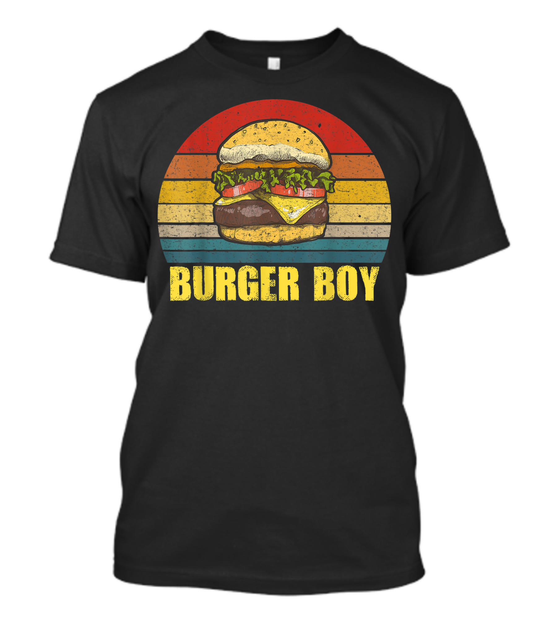 Burger Boy Cheeseburger Lover Retro Hamburger T-Shirt