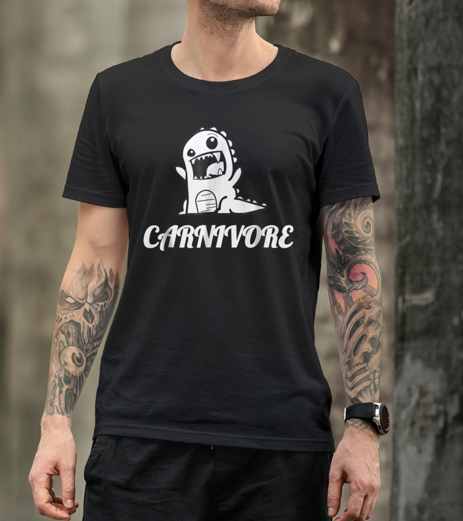 Carnivore Cute Dino Meat Eating Lover Not Vegan T-Shirt