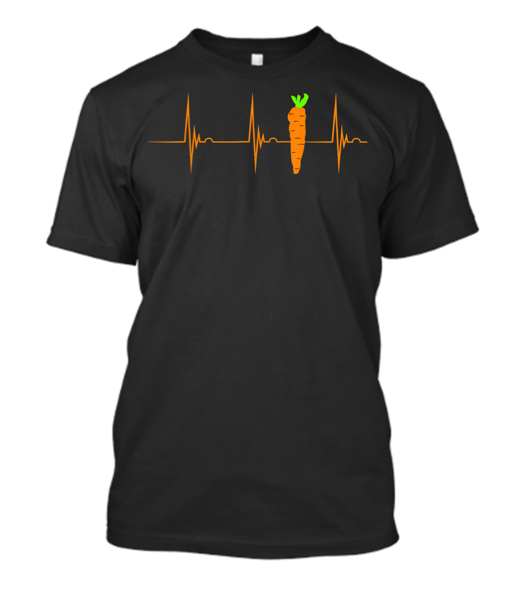 Carrot Health EKG Heartbeat Vegetables Pulse Line T-Shirt